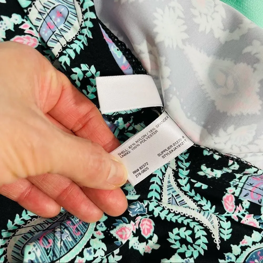 NWT Arizona Mint Braided Tankini Bikini‎ Top S